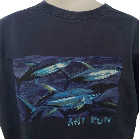 CRAZY SHIRTS Hawaii “Ahi Run” Fish Tee Shirt Men XL - Picture 4 of 9